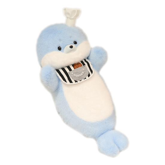 70CM Seal Doll Plush Body Pillow 70cm Soft Stuffed Elongated Seal Pillow for Sleeping Back