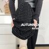Retro Plaid Straight Wide-leg Pants Women's Autumn New High-waisted Lazy Loose Thickened Velvet Trousers
