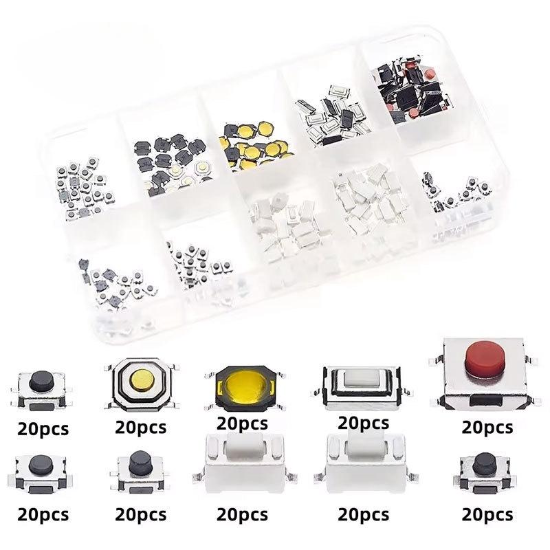 250/200/100pcs Car Remote Control Switch Buttons 25 Patches In 10 Specifications for Tablet Computer Car Key Button Switch Relay Switches Seat 3