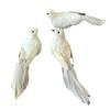 Delightful Present Option Artificial Birds Craft Decoration Feathered Doves