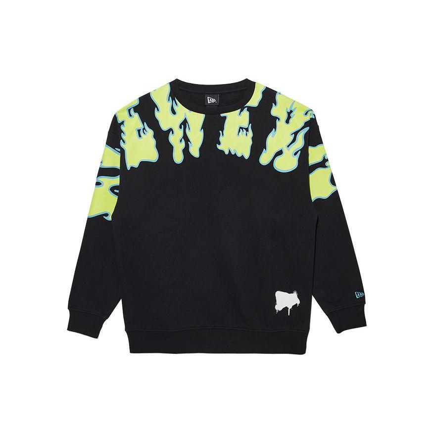 New Era FW22 Eternal Light Flame Print Long Sleeve T-Shirt Unisex Tops Black 13350927