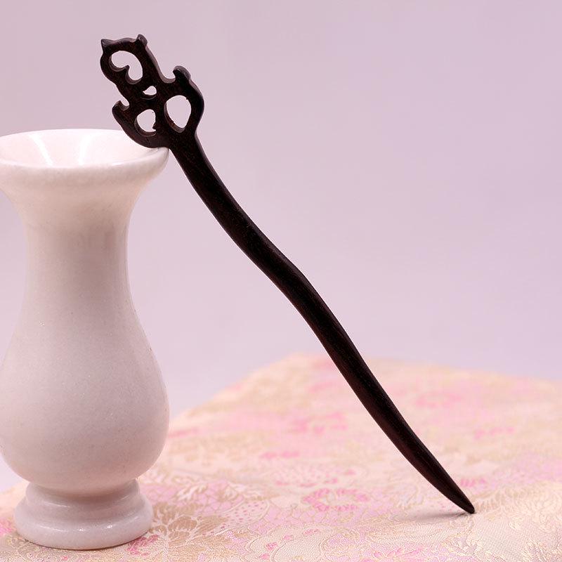 Fermaglio per capelli in sandalo verde classico ed ebano: Accessorio per Acconciatura Antica Cinese Regalo