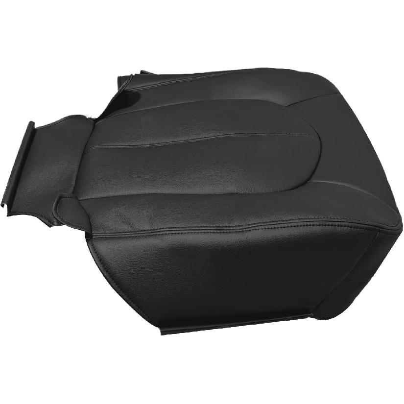 Driver Side Bottom Seat Cover Unperforated Fits for Cadillac CTS Base Coupe Wagon Luxury Performance Premium 3.6L 2008-2013 Microfiber Leather, Black