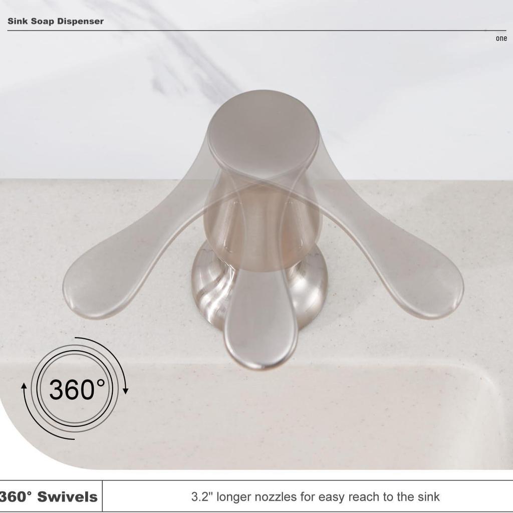 Ręczny dozownik mydła kuchennego z butelką 500 ml i silikonową rurką 120 mm