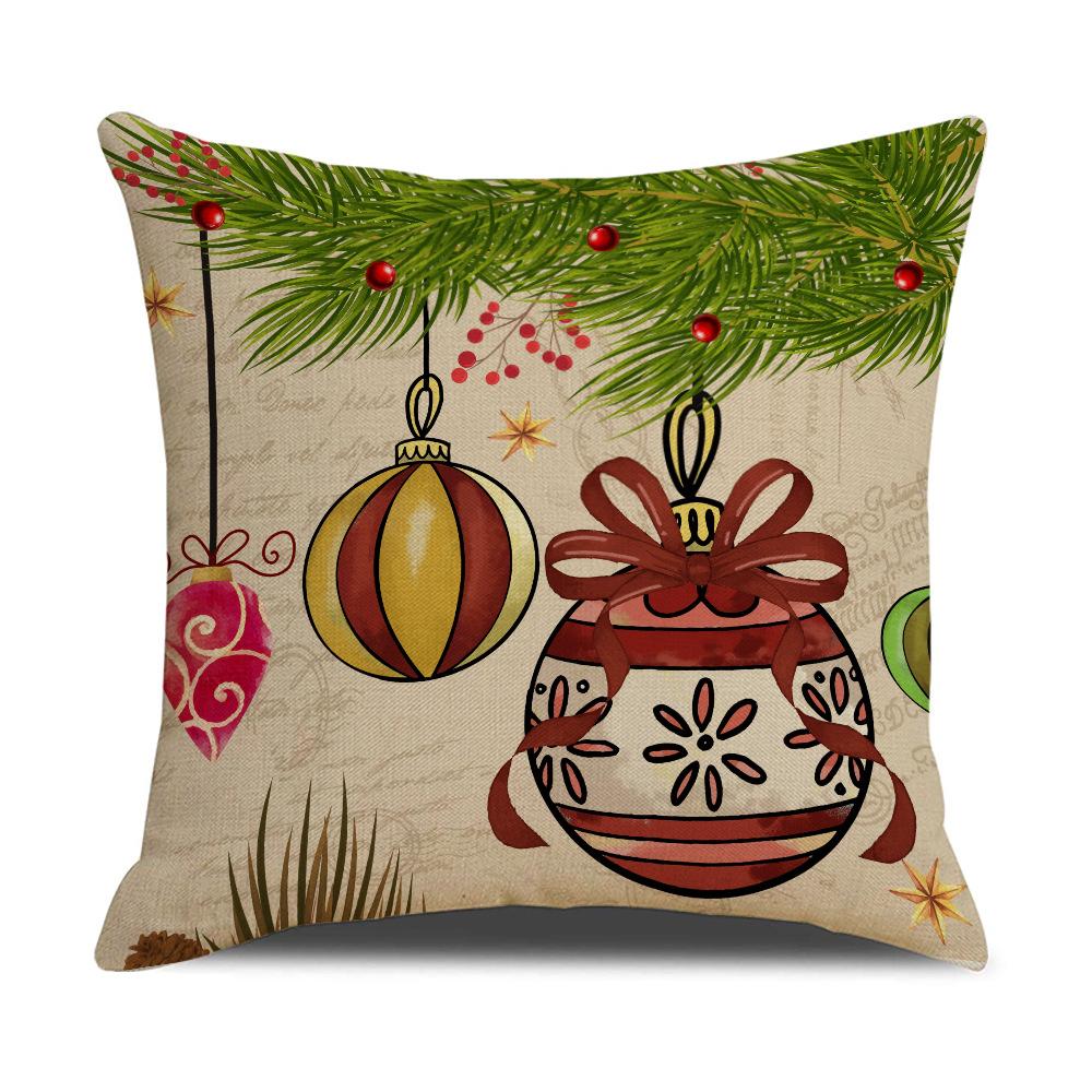 

Мультяшная наволочка на подушку с Санта-Клаусом, снеговиком, новогодняя праздничная подушка, наволочка на диванную подушку 45 * 45Cm (excluding pillow core)