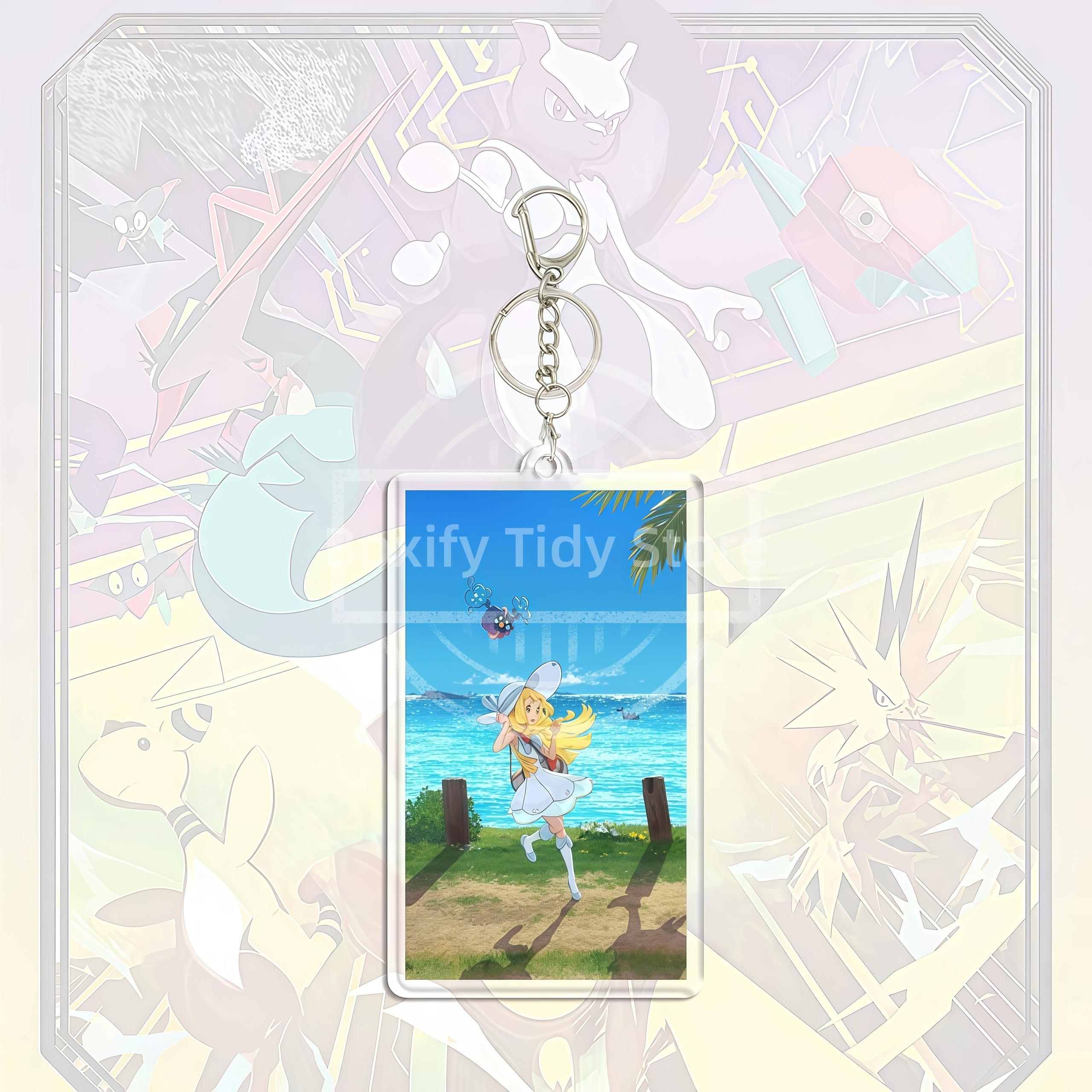 

Rayquaza Vaporeon Gengar Charizard Acrylic Keychain Anime Game Characters Self Made Acrylic Pendant Decoration Gift 3.8x7cm