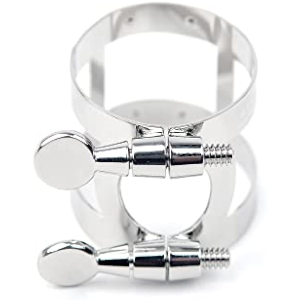 D Addario WoodWinds Daddario Ligature for Bb Clarinet Rico by D Addario RCL1LN Nickel Plate [Dome...