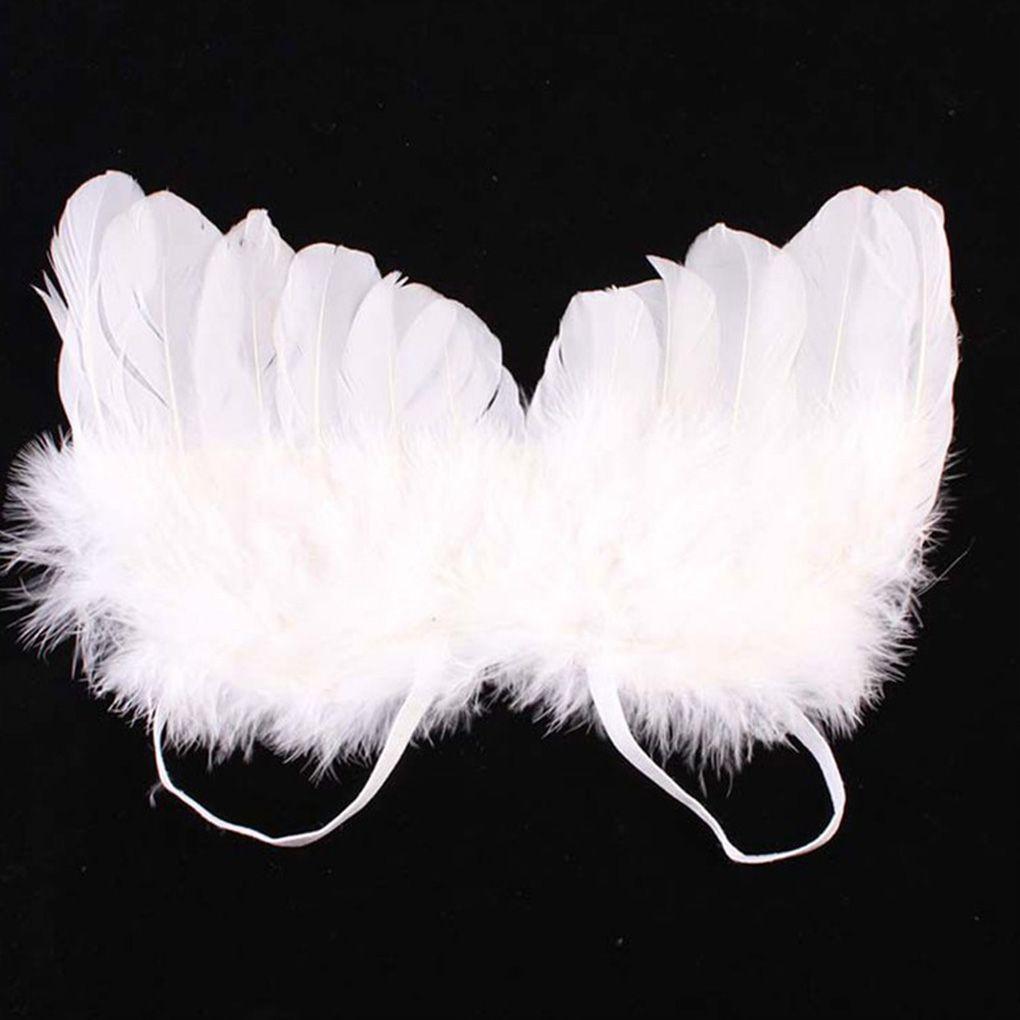 Baby Newborn Angle Wing And Small Bow Headband Photograph Prop Pearl Bow Headband Photograph Prop Suit Infant Clothes Suit