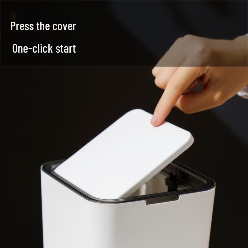 Mini Square Plastic Desktop Trash Can with Lid