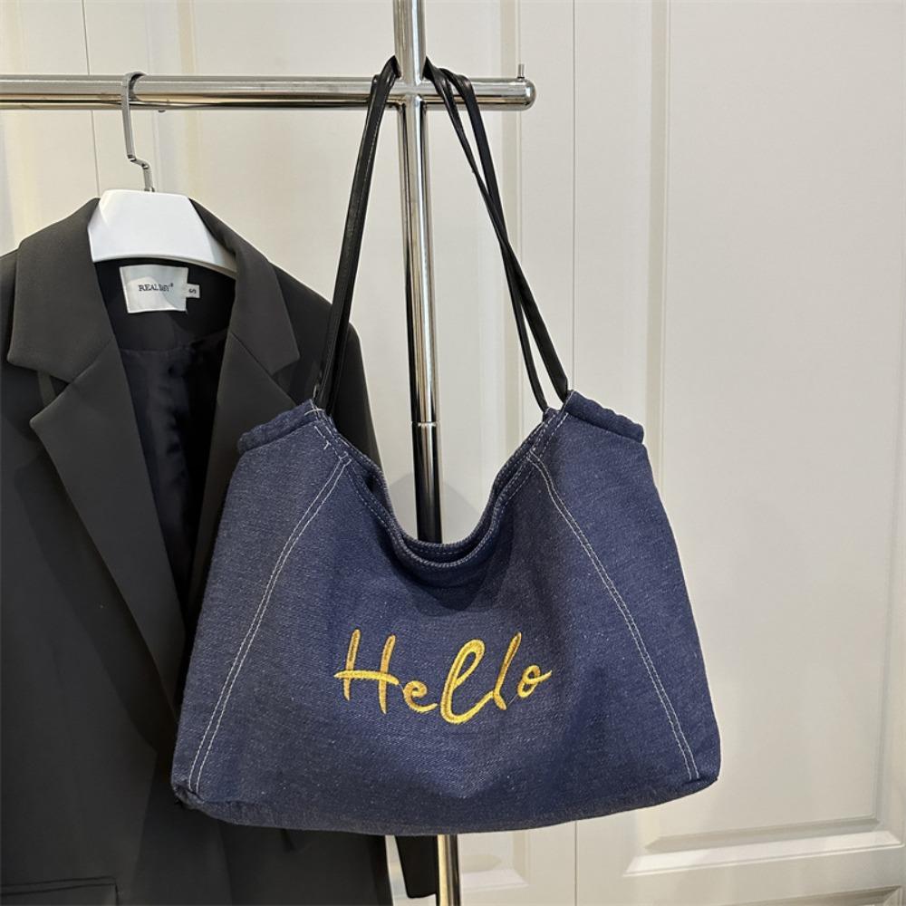 

Портативная сумка-мессенджер для поездок на работу в корейском стиле, большая вместимость, сумка под мышкой для путешествий темно-синий