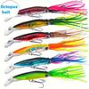 FTK 1pc Realistic Octopus Hard Bait Squid Artificial Plastic Bait, Sea Charm Fishing Tackle