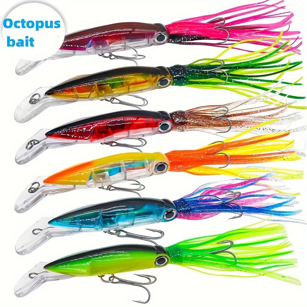 FTK 1pc Realistic Octopus Hard Bait Squid Artificial Plastic Bait, Sea Charm Fishing Tackle