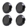 4pcs Wheel Center Caps Excellent Sealing Exquisite ABS Snap On Wheel Center Hub Cap Cover 76mm Outer Diameter Black