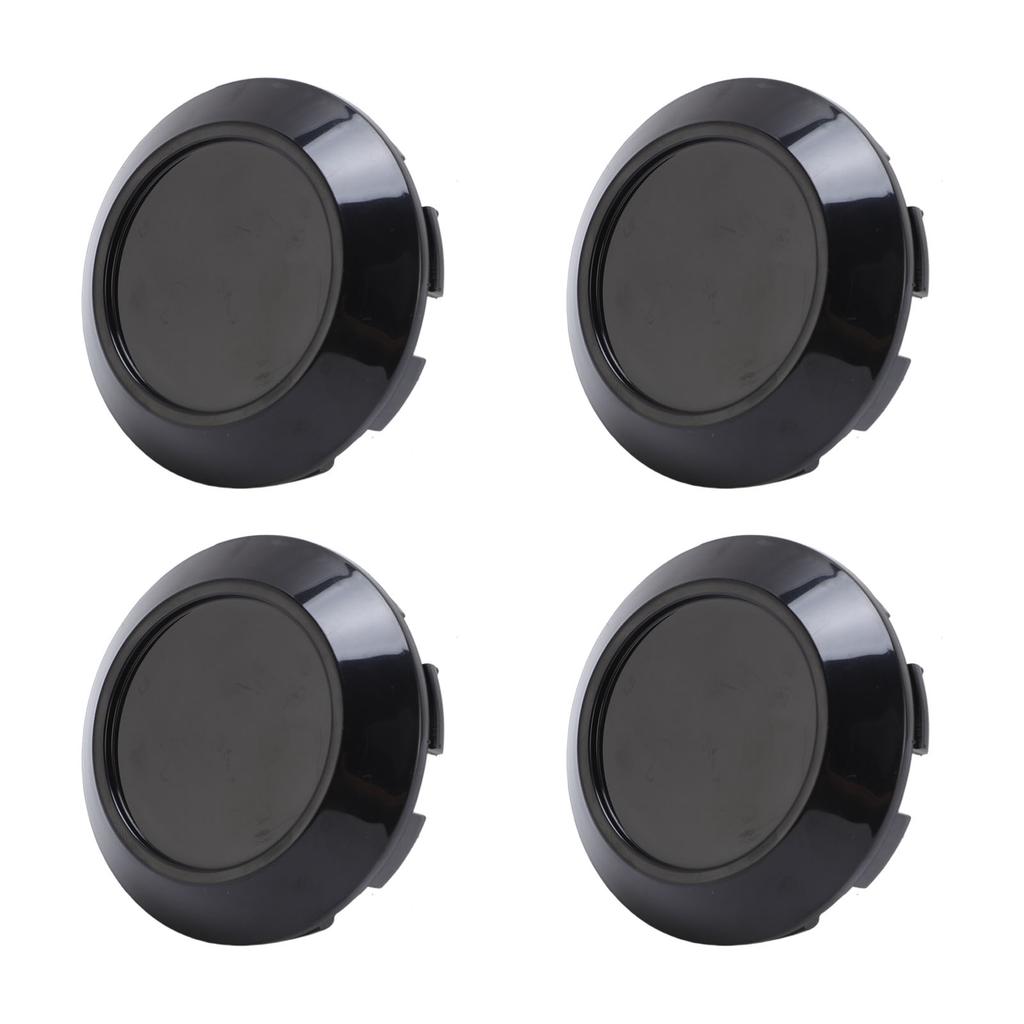 4pcs Wheel Center Caps Excellent Sealing Exquisite ABS Snap On Wheel Center Hub Cap Cover 76mm Outer Diameter Black