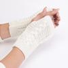 Fashion Knitted Gloves Arm Fingerless Winter Gloves Unisex Soft Warm Mitten