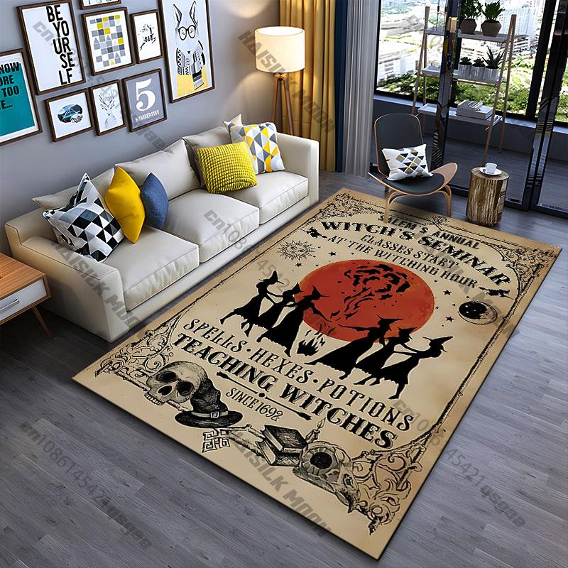 Witches Gathering for Magical Learning Carpet Yoga Living Room Room Decor Children's Crawling Mat Doormat Area Rug