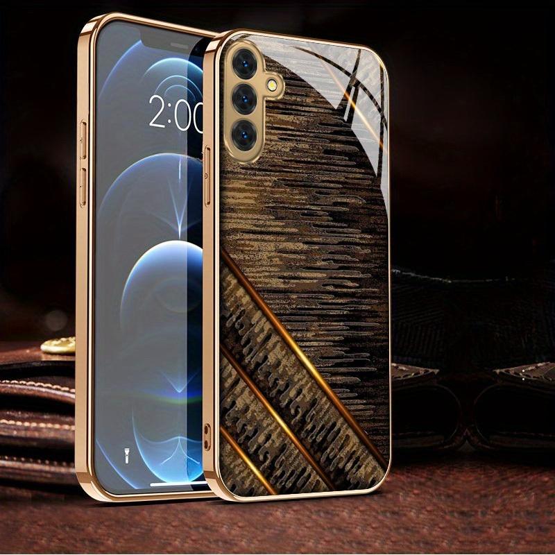 Trend Atmosphere Simplicity High-end Electroplating Glass PhoneCase for Samsung Galaxy S26 S25 S24 S23 S22 S21 FE,Ultra,Plus