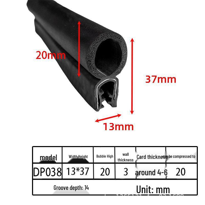U-förmige Gummi-Schaumstoff-Dichtungsstreifen für Schränke und Autotüren