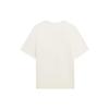 Li Ning T Shirts Unisex Ecru Crew Neck Moderate Straight Fit AHSS175-1