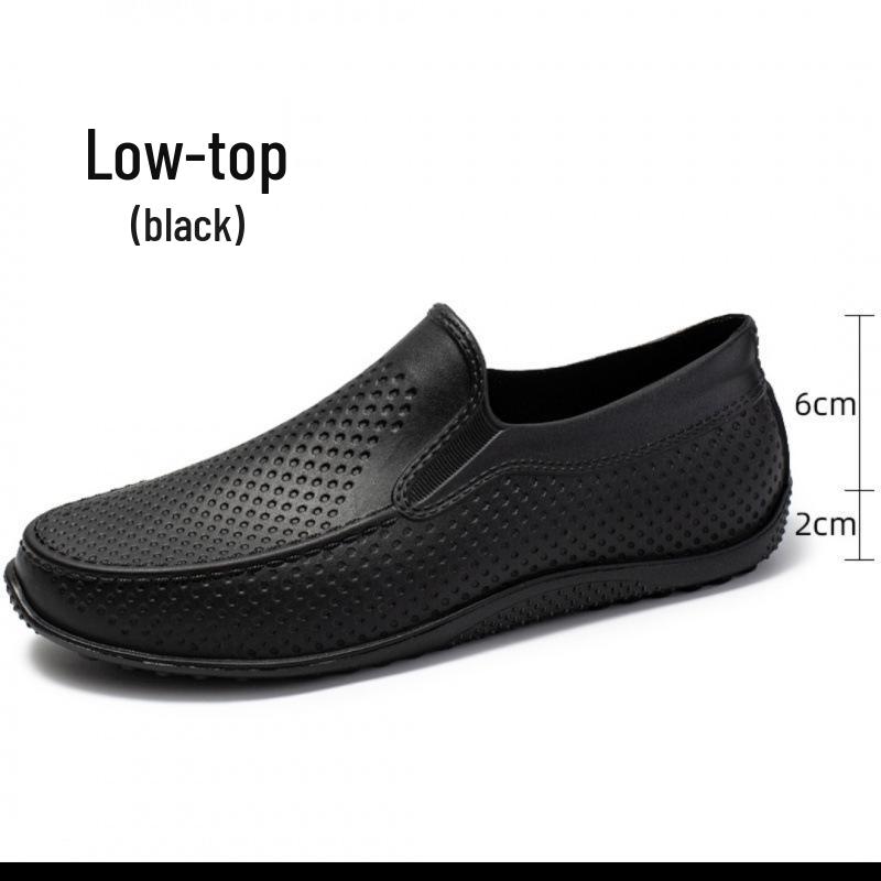 

Мужские модные короткие непромокаемые резиновые сапоги с бархатной подкладкой для тепла - Модные резиновые галоши для кухни и работы 35