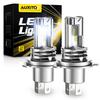 Phare LED H4 Auxito pour Voitures, Compatible avec les Contrôles Techniques, Luminosité 3 Fois Supérieure, Équipé