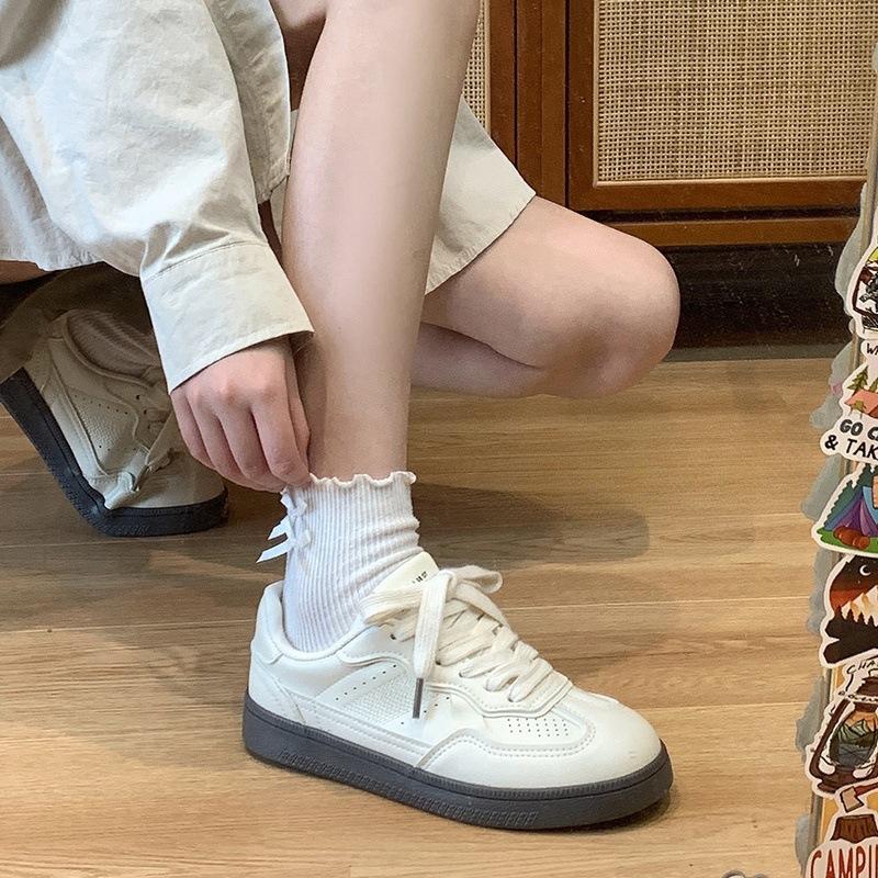 Korean version of retro German training shoes women's summer breathable women's shoes white shoes ins versatile fashion casual board shoes casu
