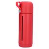 310 ml Glasskopp med lokk Bærbar Dobbeltformål Vannkrus Flaske for Skole Hjem Utendørs(rød )