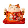 Lucky Cat Coin Bank 4.5in Exquisite Cute Bring Luck Good Wish Ceramic Fortune Cat Saving Pot Desk