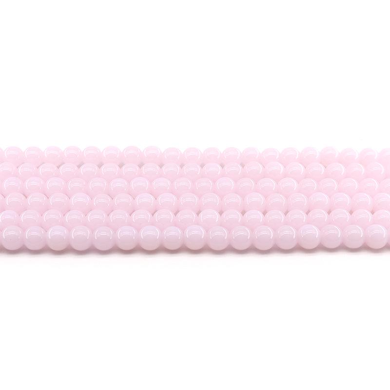 Pink Jade Glass Beads: Natural Crystal Stone Jewelry Accessories for DIY Beading