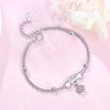 Orstarry S925 Silver Bracelet Chain Cute Pet Cat Claw Print Adjustable Bracelet Chain Charms Jewelry Gift