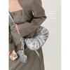 Locomotive bag, rivet tassel bag, pleated bag, punk style, underarm bag, fashion and high-end shoulder women's bag.
