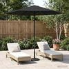 Garden Umbrella with Base 230 X 230 Cm Polyester Rectangular