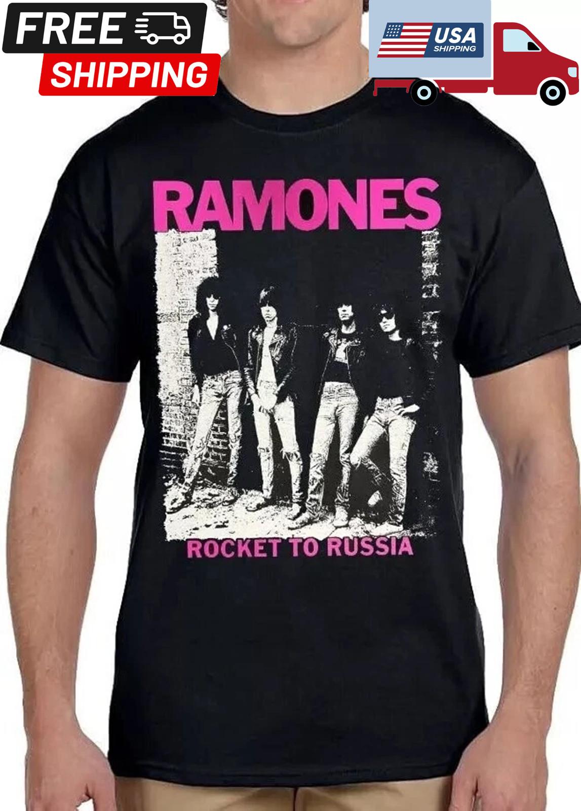 Ramones Rocket To Russia Punk Rock Band T Shirt, Size S To 5XL XXL