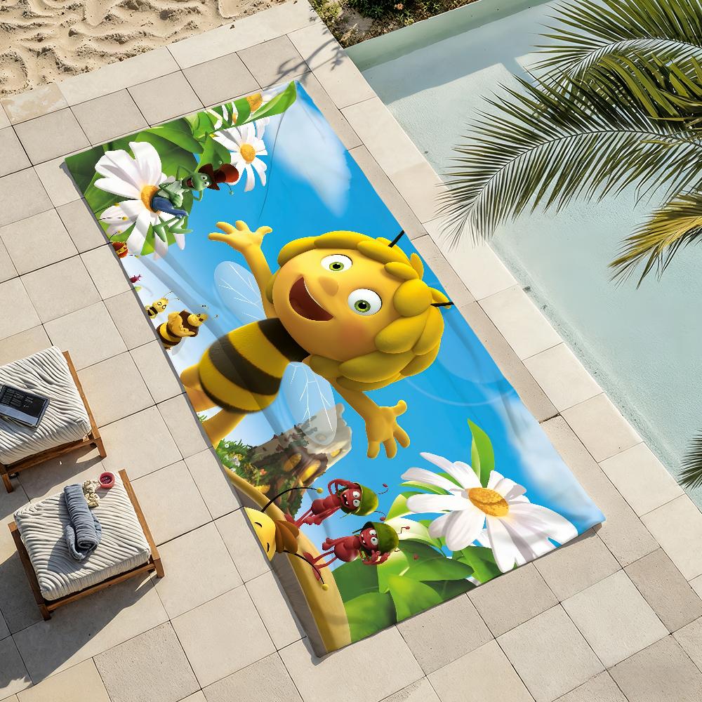Cartoon M-Maya the Bee Cute Towel Shower Sauna Travel Spa Quick Dry Gym Accessories Soft Large Beach Towels