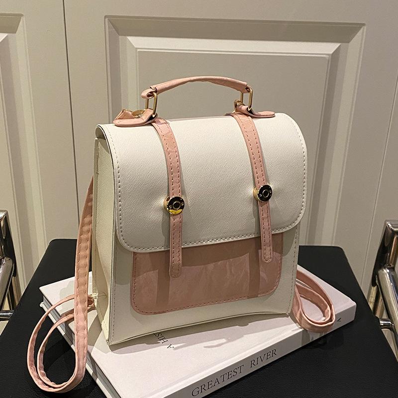 Textured Casual Backpack for Women In Summer New Fashionable and Fashionable Shoulder Bag Simple Commuter Cross Bag Women