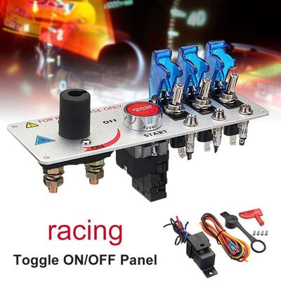 12V Auto LED Racing Car Ignition Engine Start On/Off Push Toggle Switch Panel