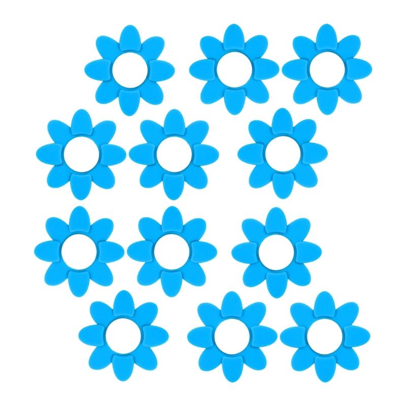 12Pcs Flower Shape Tennis Racket Shock Absorbers Silicone Vibration Dampeners Racket String Shock Absorbers Enduring