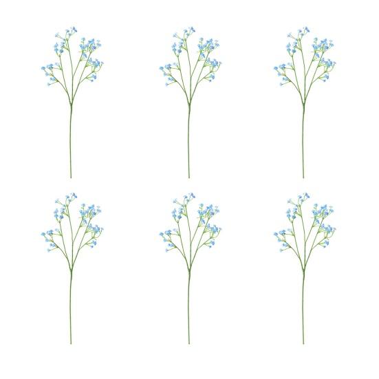 6Pcs 42CM Artificial Babysbreath 3 Fork Realistic Fake Flower Home