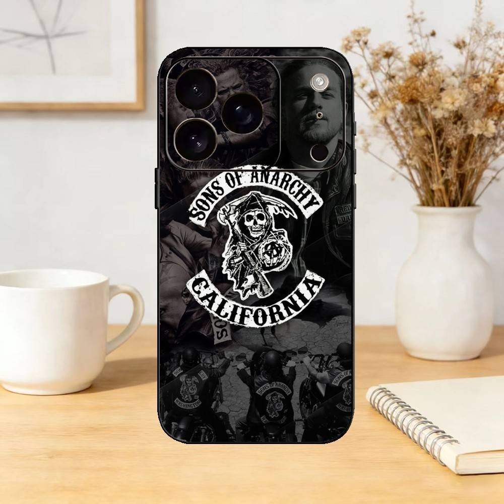 

American TV S-Sons-Of-Anarchys Phone Case Silicone black Soft For IPhone 17,16,15,14,13,12,11,SE,Plus Pro Max iPhone17PRO