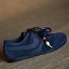 Women's Frosted Cowhide Blue German Trainer Fashion Casual Shoes - Autumn 2025 Genuine Leather.