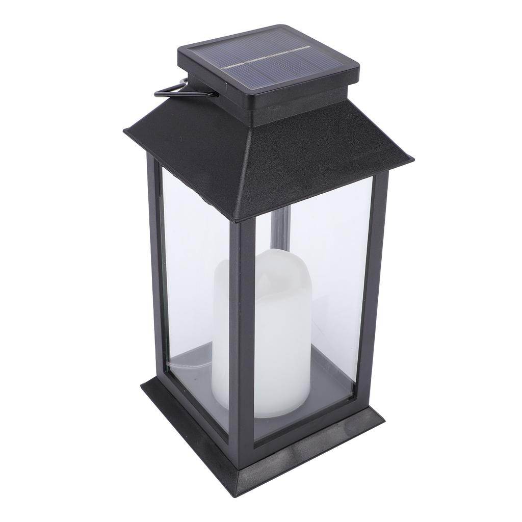 Solar Outdoor Hanging Lanterns, Flickering Flameless Candle Lanterns, IP65 Rainproof, Auto On Off, Rustproof Plastic