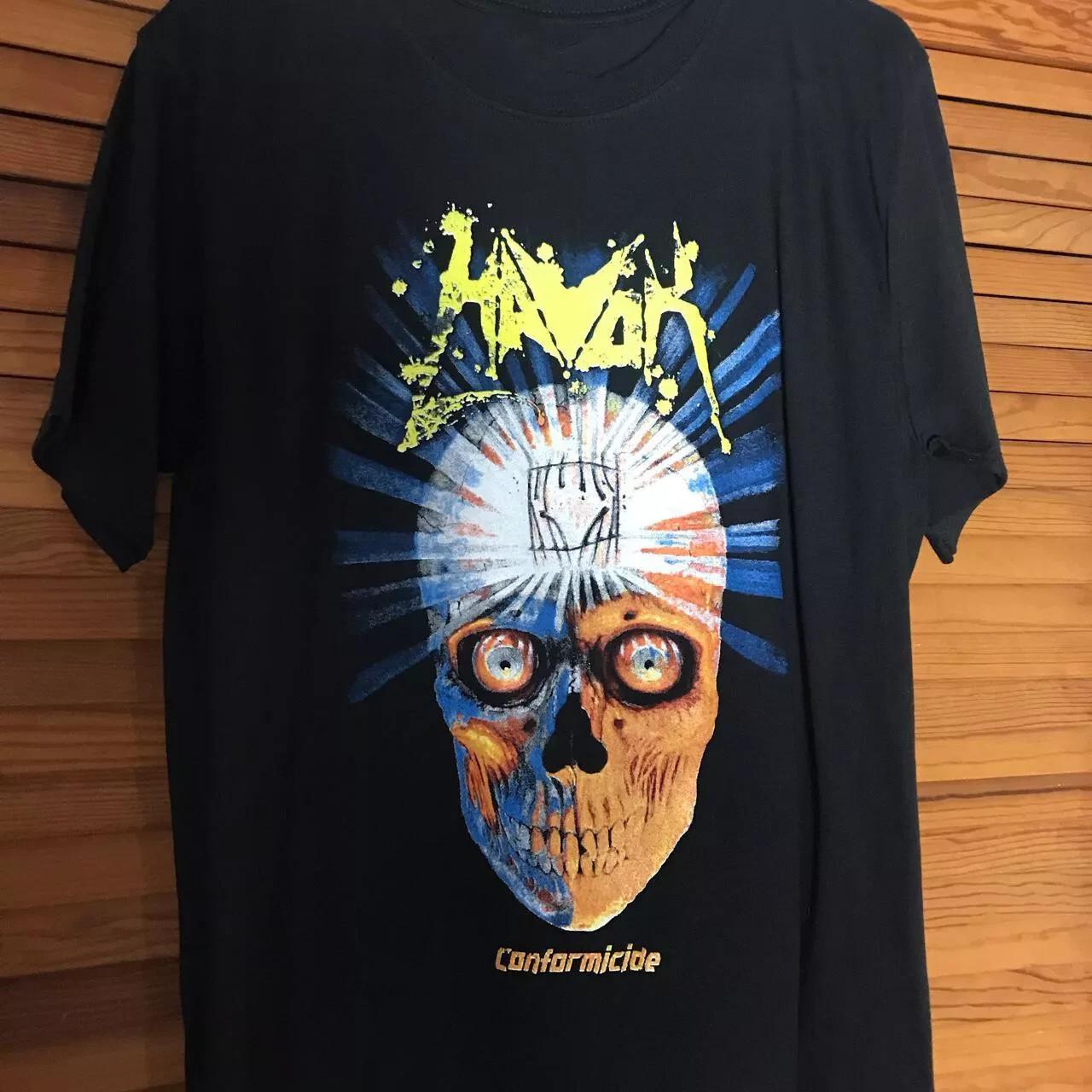 

Vtg Havok Band Conformicide Cotton Black Full Size Unisex Shirt AE174 L