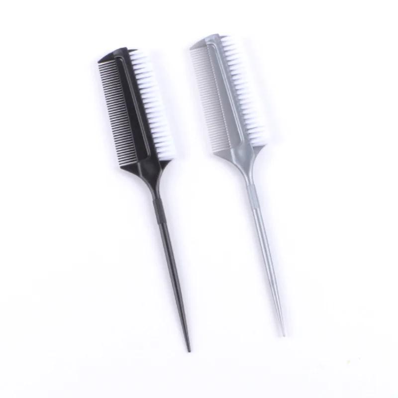 Professional Hairdressing Double Side Dye Comb With Nylon Hair Drying Brush Tinting Combs Hair Color Brush Hair Styling Tools