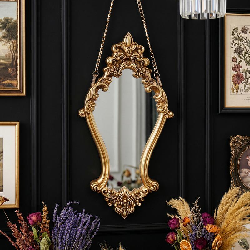 European Vintage Style Golden Three-Dimensional Classical Pattern Decorative Picture Frame, Made Of Resin Material
