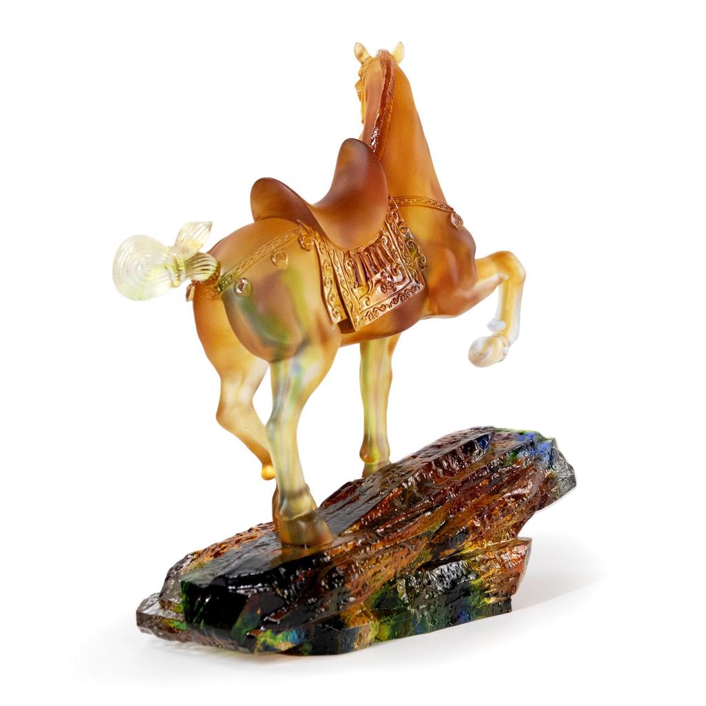 Lunar New Year Tang Horse Souvenir: Year of the Horse Glazed Desktop Ornament - Perfect Business Gift for Leaders