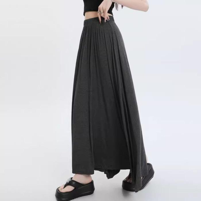 

Women’s Chic A-Line Summer Skirt with Slimming Belly-Concealment 4XL сірий колір