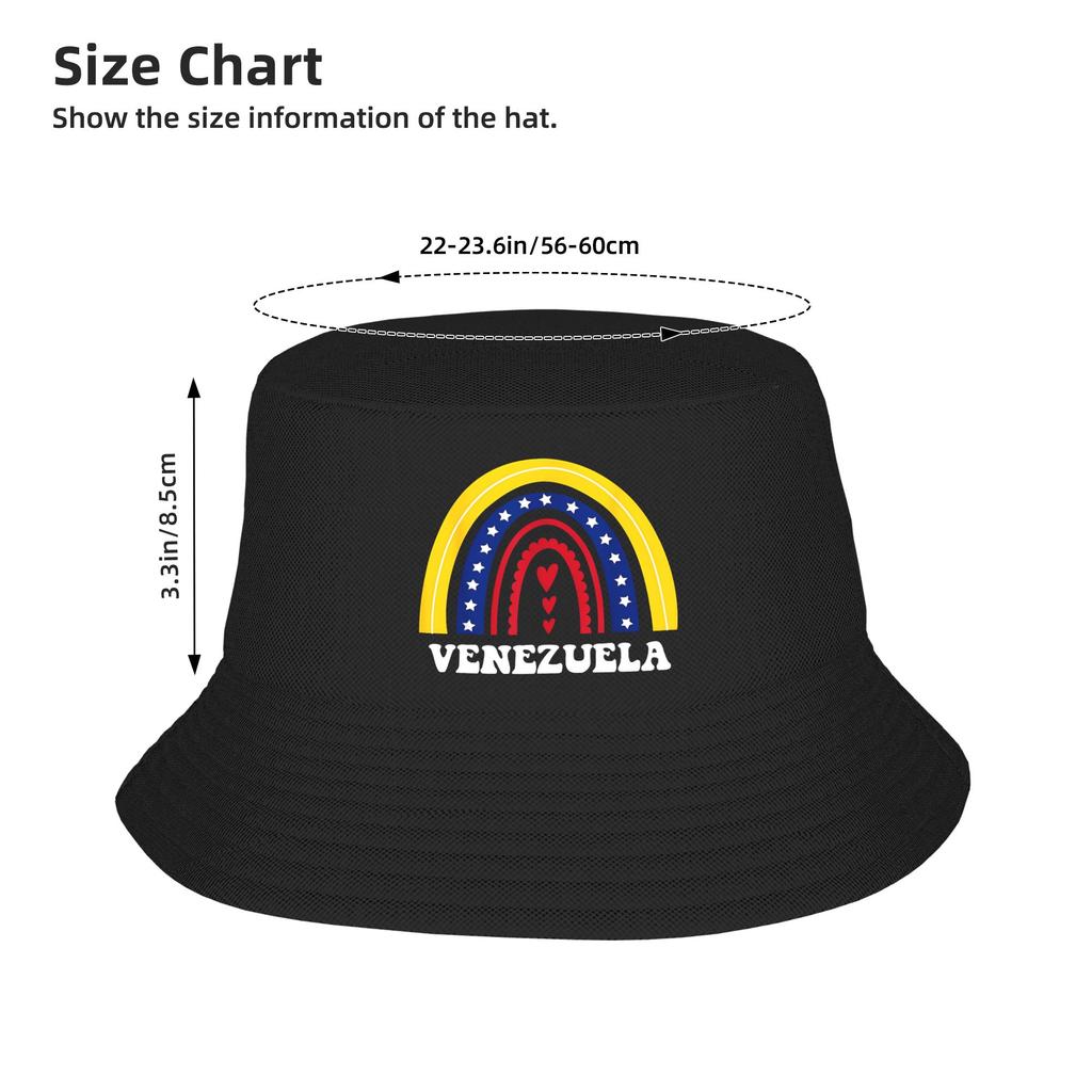 Stylish Venezuela Venezuelan Flag Bucket Hat Women Men Lightweight Outdoor Fisherman Caps Beach Hat