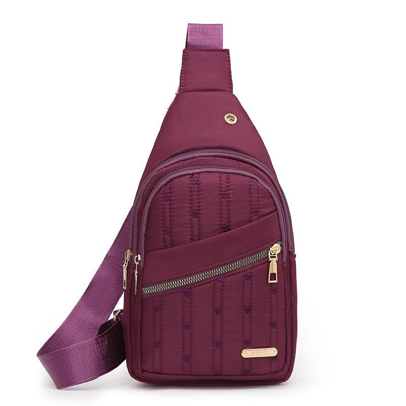 Waterproof Oxford Cloth Crossbody Bag Chest Bag Change Phone Bag Cloth Bag Travel Backpack