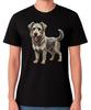 Süße struppige Hunde-Illustration Unisex-T-Shirt Mischlingshundeliebhaber Tee