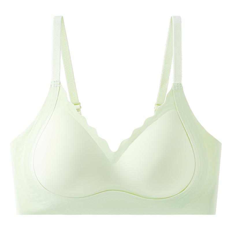 Seamless Jelly Lift Bra for Women: Fixed Cups, Small Chest Support, Gathered, Anti-Sag, Wire-Free.